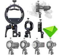 Godox S3 Speedlite Flash Bracket,Bowens Mount Holder, | for Godox V1 V1Pro V100, AD200Pro II, AD100Pro II,AD300Pro II,V860II V860III TT685II TT350 Flash, Umbrella Hole,±90°Tilt