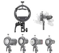 Godox S3 Speedlite Flash Bracket for AD200 Pro II, AD400Pro II, AD300Pro, for Godox V1 Pro, V100 Round Head Flash, V860III / TT685II/ TT350 Series, Tilts ±90° S-Type Bracket Bowens Mount Holder