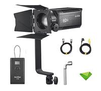 Godox S60 Bi 77W Focusing Bi-Color Led Video Light With Barn Door, Cct 2800-6500K Cri ≥96 Tlci ≥97, 8 Fx Light Effects, App/2.4G Wireless/Dmx Control For Interview, Portrait, Still Life Photography