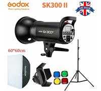 Godox SK300II 300w 2.4G Wireless Studio Strobe Flash+Barn door+softbox+2m stand