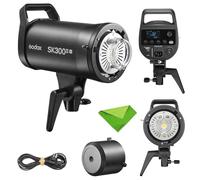 Godox SK300IIIV SK300III-V 300Ws 2.4G Studio Strobe Light Kit, 10W LED Modeling Light, Built-in Godox X Wireless System, Bowens Mount, Flash Trigger for Studio, Portrait, Fashion Photography 110-120V