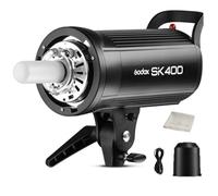 Godox SK400II 400Ws Photo Studio Strobe Flash Monolight Light with Bowens Mount & Lamp Head, 2.4G GN65 5600±200K 150W Modeling Lamp for Studio, Shooting, Location, Portrait Photography-110V