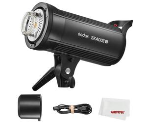 Godox SK400II-V SK400II V 400Ws 5700±200K Strobe Light,Built-in 2.4G Wireless X System Flash Monolight,Clear LCD Panel, with LED Modeling Lamp, Bowens Mount Photo Studio Flashes(SK400IIV)