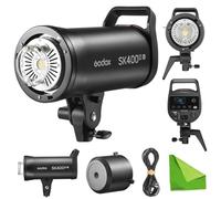 Godox SK400III-V(New Upgrade) Studio Flash Strobe, 400Ws with Upgraded Control Panel and High-Contrast Display, 10W LED Modeling Lamp, Bowens Mount Speedlight for Studio & Portrait Photography