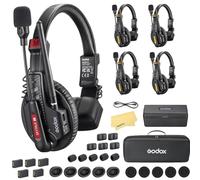 GODOX SKYTALK AIR 5S Full-Duplex Wireless Headset Intercom System,2.4GHz 500m/1640ft Wireless Communication,20H Runtime,Pro-Grade ENC,Dual-Antenna,Team Communication for 5-Person with Noise Reduction