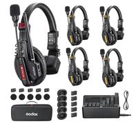 GODOX SKYTALK AIR 5S Wireless Intercom Headset System 2.4GHz Full Duplex Wireless Headset with 1640FT/500M Range ENC Noise Cancellation Real-time Monitoring Communication System