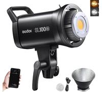 Godox SL100Bi LED Video Light, 100W 2800K-6500K Bi-Color CRI 96 TLCI 97 LED Studio Light, 11 FX Effects Continuous Output Lighting with Bowens Mount for Photography, Video Recording (Bi-Color Version)