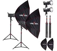 Godox SL100D LED Video Light | 100W TLCI97 CRI96 5600K | Continuous Lighting Photography & Videography Kit Bowens Mount | Octa Umbrella Type Softbox and 265cm Aluminium Lightstand | By Lencarta