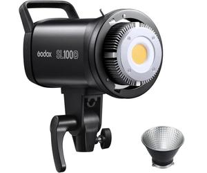 Godox SL100D LED Video Light with Bowens Mount, 100W 5600K CRI 96 TLCI 97 LED Studio Light, 8 FX Light Effect LED Continuous Video Lighting (White Light Version)