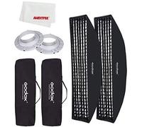 Godox Softbox Strip Honeycomb Grid Rectangular Softbox for Photo Strobe Studio Flash Softbox Bowens Mount(2PCS) (FW30X120)