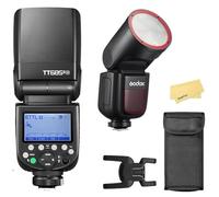 Godox TT685II-N TTL 2.4G GN60 HSS 1/8000S Camera Flash Compatibel for Nikon Cameras with Godox V1 Pro N Li-ion Round Head Flash,0.1-2.6s Recycle Time,330 Full Power Pops,TCM Instant Conversion