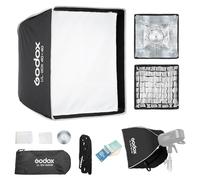 Godox UL-BOX-40 Square Rectangular Softbox 40x40cm Quick Switch SoftBox | SoftBox with Grille,Folding Softbox with Bowens Mount for Studio Video Light SL60W SL100D SL100Bi MS200-V MS300-V DP400III-V