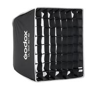 Godox UL-BOX-40 Square Rectangular Softbox, 40x40cm softBox Quick Switch with Grille, Folding Softbox with Bowens Mount for Studio Video Light SL60W SL100D SL100Bi MS200-V MS300-V DP400III-V