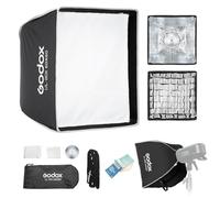 Godox UL-BOX-60 Square Rectangular Softbox 60x60cm Quick Switch SoftBox | SoftBox with Grille,Folding Softbox with Bowens Mount for Studio Video Light SL60W SL100D SL100Bi MS200-V MS300-V DP400III-V