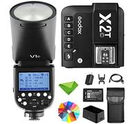 Godox V1-C Flash w/X2T-C for Canon Camera Flash Speedlite, 1/8000S HSS 76Ws 2.4G Wireless Round Head Speedlight for Canon 6D 7D 50D 60D 500D 550D 600D 650D 1000D 1100D 1DX 580EX II 5D Mark II III, etc