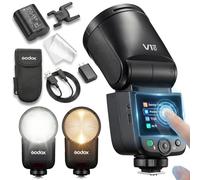 Godox V1 MID C Flash for Canon, 55Ws Round Head Touchscreen Speedlite, 24mm Optics, 650+ Flashes, TTL/HSS 1/8000s, V1MID Travel Flash for Canon EOS R RP R5 R6 R7 R8 R10 R100 R5