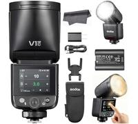 Godox V1 Mid C Flash for Canon Cameras, TTL Upgrade Touchscreen HSS Portable Speedlite,650 Full Power Flashes,LED Modeling Lamp,Lithium Battery, Lightweight Travel Portrait Wedding Outdoor Photography