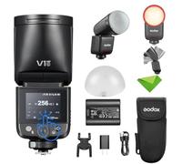 Godox V1 MID C TTL Flash for Canon, Touchscreen Flash with AK-R11 Diffuser | 1.7s Recycle, 650 Full Power Pops, 2W Modeling Lamp, TTL/HSS 1/8000s, V1MID C Lightweight Speedlight for EOS R5 R6II R8 R50