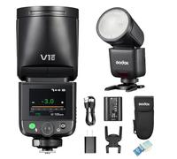 Godox V1 MID C TTL Round Head Touchscreen Camera Flash Compatible for Canon | TTL/HSS 1/8000s,24mm Optics,1.7s Recycle,650 Full Power Pops,10 Levels LED Modeling Lamp ,2200mAh Battery,Support Type-C