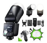 Godox V1 mid C with Diffuser Dome (Godox AK-R11) TTL Round Head Camera Flash for Canon, TTL HSS 1/8000s, Touch Screen, 55Ws On-Camera Speedlite for Canon R5 II R6 II R50 R8 R5 R10 R5C R7 R3 R100 RP R