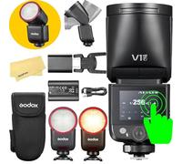 Godox V1 Mid F Camera Flash for Fujifilm Fuji Flash Speedlite Speedlight,55Ws 2.4G TTL1/8000 HSS,650 Full Power Flashes,1.7s Recycle Time,7.2V/2200mAh Lithium Battery,2W 10 Levels LED Modeling Lamp