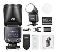 Godox V1 mid O Round Head TTL Flash Kit for Olympus (V1Mid-O)- 2.4G Wireless, GN60, 1/8000s HSS, 650 Battery Power Flashes with Full-Color Touchscreen for Beginner Photography (V1 mid for Olympus)