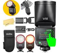 GODOX V1 Mid O TTL Godox Flash for Olympus Panasonic,7.2V/2200mAh Flash | Camera Flash for Olympus Panasonic,Touchscreen Control,55Ws 2.4G,1.7s Recycle Time,650 Full Power Flashes,LED Modeling Lamp