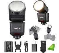 Godox V1 Mid O TTL Round Head Camera Flash for Olympus/Panasonic, TTL HSS 1/8000s, Touch Screen, 55Ws On-Camera Speedlite for Olympus PEN-F E-M1 III E-M10 III Panasonic S5 IIX S1 GX85 G85