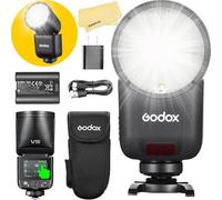 Godox V1 Mid S Camera Flash for Sony Camera Flash Speedlite Speedlight,55Ws 2.4G TTL1/8000 HSS,650 Full Power Flashes,1.7s Recycle Time,7.2V/2200mAh Lithium Battery,2W 10 Levels LED Modeling Lamp