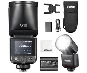 GODOX V1 MID S Camera Flash for Sony, V1mid-S TTL Round-Head Flash, 55Ws Travel Flash, 650+ Flashes, 2.4G HSS, 1/8000s, V1midS for Sony Alpha A9III,a7III,a7CII,a7IV,a7C,a7RV,a7,a6700,a6400,ZV-E10 II