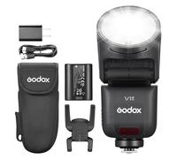 Godox V1 MID S Flash for Sony Camera, 55W Round Head Speedlite with Touchscreen, 24mm Optics, 650+ Full Power Pops, 1.7s Recycle, TTL/HSS 1/8000s, Magnetic AK-R1 for Sony A7C II A7CR A6700 A7IV ZV-E1