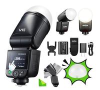 Godox V1 Mid S with Diffuser Dome(Godox AK-R11) TTL Round Head Camera Flash for Sony, TTL HSS 1/8000s, Touch Screen, 55Ws On-Camera Speedlite for Sony ZV-E10 II a7M4 a7C II ZV-E10 a6400 a7R5