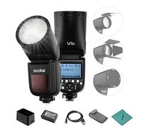 Godox V1-N Professional Camera Flash Speedlite Speedlight Round Head Wireless 2.4G Fresnel Zoom for Nikon D5300 D750 D850 D7100 Z7Cameras Camcorder for Wedding Portrait Studio Photography