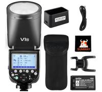 GODOX V1-N Round Head Flash Speedlight for Nikon Camera 76Ws TTL 1/8000s High Speed Sync 1.5 sec Recycle Time 480 Full Power 2600mah Rechargeable Battery