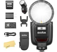 Godox V1 Pro N V1Pro N Camera Flash for Nikon Flash Speedlite Speedlight,with External Flash SU-1,USB Type C Charger,2.4G TTL 1/8000 HSS,500 Full Power Flashes,1.3s Recycle Time