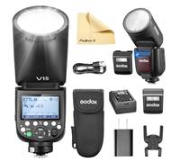 Godox V1 Pro N V1Pro-N Round Head Camera Flash TTL Speedlite Compatible for Nikon,2.4G Wireless TTL Speedlight Strobe,76Ws HSS 1/8000s with 2980mAh Li-ion Battery,Detachable Sub Flash Support Type-C