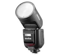 GODOX V1 PRO Professional Round-Head TTL Speedlite - 76W, 3300K±200K, 28-105mm Zoom, 0-330° Flash Head Rotation, 1.5 Seconds Recycling Time, 32 Channels, 500 Full-Power Flashes (Compatible With Nikon)