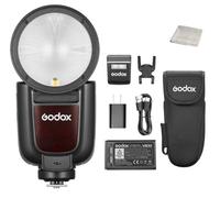 Godox V1 Pro-S Round Head Flash for Sony，76Ws Li-ion Battery Speedlite with 2.4G Wireless X System Support & HSS，Detachable Sub Flash and Magnetic Mount