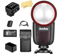 Godox V1 V1-O V1O USA Version Flash with X3-O Flash Trigger for Olympus Panasonic,76Ws 2.4G TTL1/8000 HSS,480 Full Power Shots,10 Levels LED Modeling Lamp