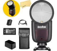 Godox V1 V1-S V1S Round Head Camera Flash for Sony Flash Speedlight Speedlite Light,76Ws 2.4G TTL1/8000 HSS,480 Full Power Shots,1.5s Recycle Time,10 Levels LED Modeling Lamp
