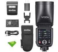 Godox V100 N V100-N 100Ws TTL Flash for Nikon Camera, 400 Full Power Flashes, 1.7s Recycle Time, 2.4G Wireless with External Flash, HSS Speedlight, Touchscreen Flash Speedlight Speedlite (V100N)