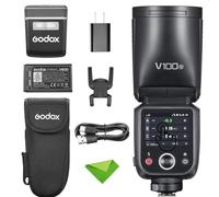 Godox V100 V100S V100-S 100Ws TTL Flash for Sony Cameras, 400 Full Power Flashes, 1.7s Recycle Time, 2.4G Wireless with External Flash, Touchscreen Flash Speedlight Speedlite (V100S)