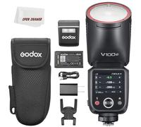 Godox V100C Flash V100-C Globally Synchronized Light Care, 100 Ws, 1/8000 Second, 1/8000 HSS, Embedded Lithium Battery, 10 Tier LED Modeling, For Canon Camera