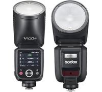 Godox V100C V100 C V100-C Round Head Camera Flash Speedlite for Canon EOS Cameras 100Ws TTL HSS 1/8000s 2.4G Built-in LED Fill Light