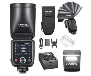 Godox V100S Camera Flash Speedlite, V100 S 100W Touch Screen Flash, TTL HSS 1/8000s Sync, Compatible with Sony A9 III, a7 III, a7C II, a7 IV, a7C, a7 RV, a7/a7S III and a6700 zv-e10 a6400 zv-e10 II