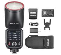 Godox V100S for Sony V100 S Flash V100-S Round Head Touch Screen Flash, Built-in Lithium Battery, 10 Level LED Modeling Lamp, for Sony Camera, GODOX V1 for Sony Upgraded