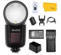 Godox V1C TTL Flash for Canon, 1/8000 HSS 2.4G Wireless X System, with High Performance Li-ion Battery Round Head On Camera Flash Speedlite Suitable for Studio/Portrait/Wedding Photography