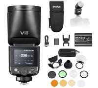 Godox V1mid O TTL Flash for Olympus, Godox V1 mid Round Head Flash with AK-R1 Accessories Kit for Panasonic/Olympus