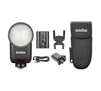 Godox V1Mid Speedlite & AK-R1 Accessory Kit | Round Head On-Camera Flash with Magnetic Modifiers, TTL, High-Speed Sync, 650 Full-Power Flashes (Compatible With Olympus/Panasonic)