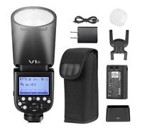 Godox V1N Flash Speedlite, 76Ws 2.4G High-Speed Sync 1/8000s 2600mAh Li-Ion Akku Rundkopf Speedlight for Nikon Camera (V1-N)